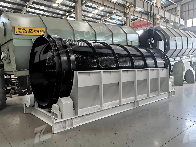 Waste screening trommel screen