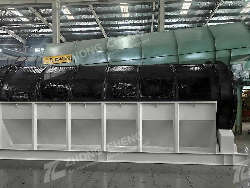 Waste screening trommel screen
