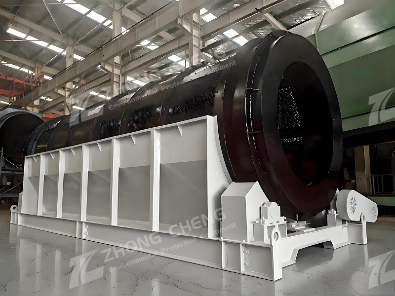Waste screening trommel screen