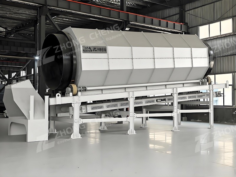 Shaftless trommel screen