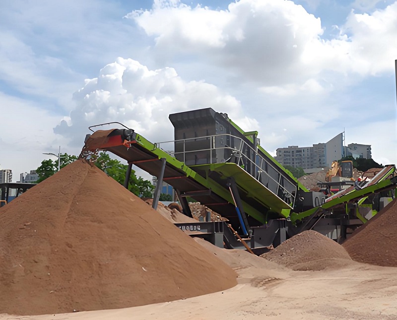 Construction waste screening equipment