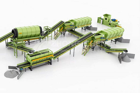 Large scale garbage resource utilization system